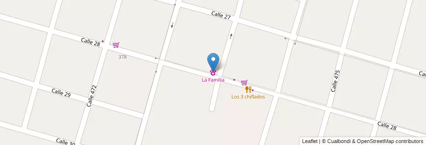 Mapa de ubicacion de La Familia, City Bell en Argentine, Province De Buenos Aires, Partido De La Plata, City Bell.