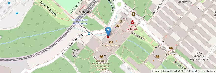 Mapa de ubicacion de La Farmàcia de l'Autònoma en 西班牙, Catalunya, Barcelona, Vallès Occidental, Cerdanyola Del Vallès.