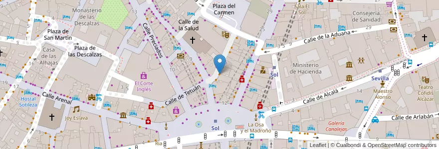 Mapa de ubicacion de La Farola en Испания, Мадрид, Мадрид, Área Metropolitana De Madrid Y Corredor Del Henares, Мадрид.
