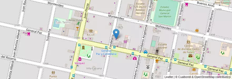 Mapa de ubicacion de La Farola en الأرجنتين, سانتا في, Departamento Rosario, Municipio De Funes, Funes.