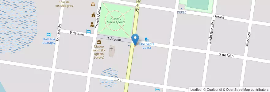 Mapa de ubicacion de La Farola en الأرجنتين, Corrientes, Departamento San Miguel, Municipio De Loreto, Loreto.