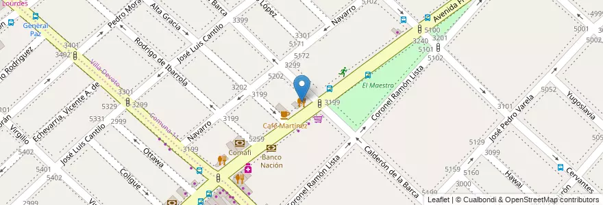 Mapa de ubicacion de La Farola de Devoto, Villa Devoto en Arjantin, Buenos Aires, Comuna 10.