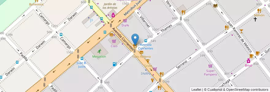 Mapa de ubicacion de La farola de Villa Crespo, Villa Crespo en Arjantin, Ciudad Autónoma De Buenos Aires, Buenos Aires, Comuna 15.