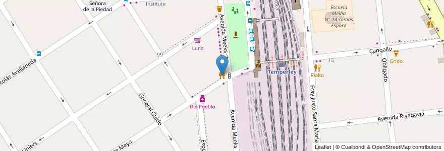 Mapa de ubicacion de La Farola Express en Argentinië, Buenos Aires, Partido De Lomas De Zamora, Temperley.