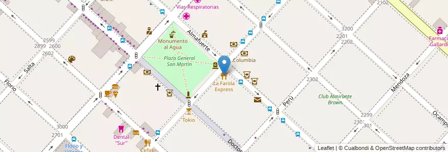 Mapa de ubicacion de La Farola Express en الأرجنتين, بوينس آيرس, Partido De La Matanza, San Justo.