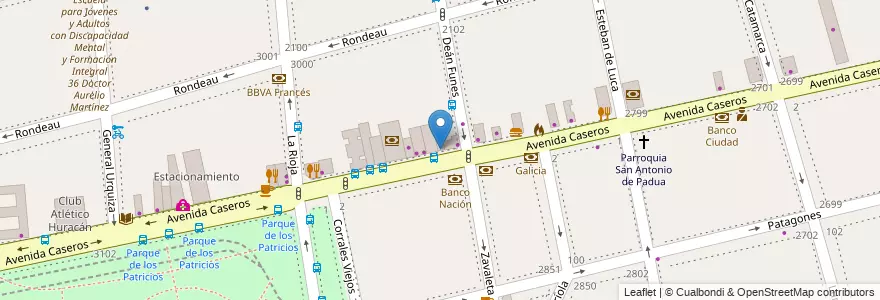 Mapa de ubicacion de La Farola Express, Parque Patricios en 阿根廷, Ciudad Autónoma De Buenos Aires, Comuna 4, 布宜诺斯艾利斯.