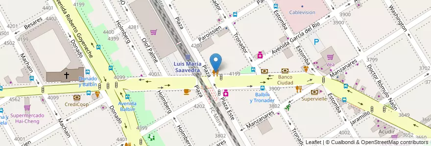 Mapa de ubicacion de La Farola, Saavedra en Arjantin, Ciudad Autónoma De Buenos Aires, Comuna 12, Buenos Aires.