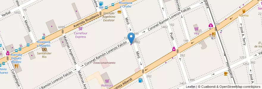 Mapa de ubicacion de La Farolita, Caballito en Аргентина, Буэнос-Айрес, Comuna 7, Буэнос-Айрес, Comuna 6.