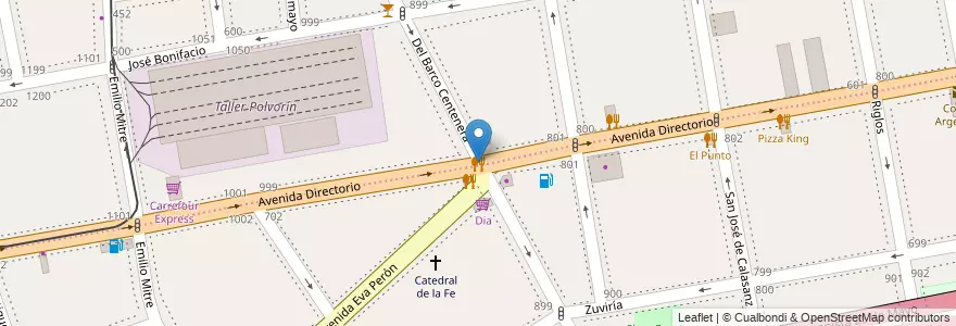 Mapa de ubicacion de La Farolita de Directorio, Parque Chacabuco en Аргентина, Буэнос-Айрес, Comuna 7, Буэнос-Айрес, Comuna 6.