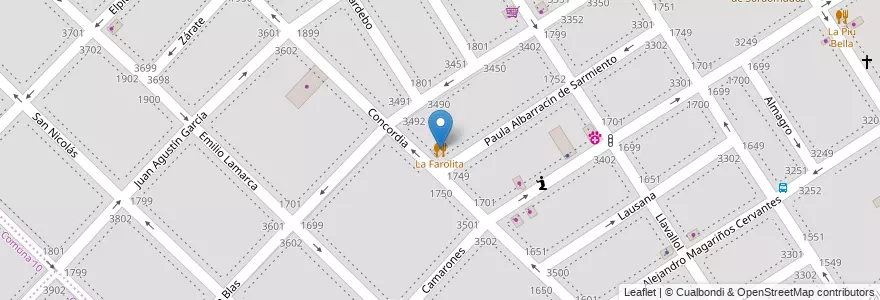 Mapa de ubicacion de La Farolita, Villa Santa Rita en アルゼンチン, Ciudad Autónoma De Buenos Aires, ブエノスアイレス, Comuna 11.