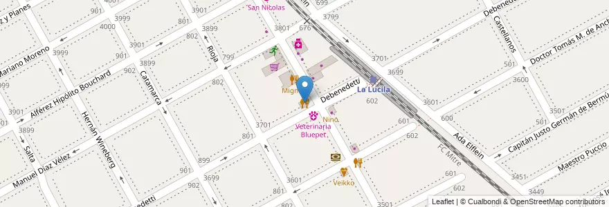 Mapa de ubicacion de La Farolita en Arjantin, Buenos Aires, Partido De Vicente López, Vicente López.
