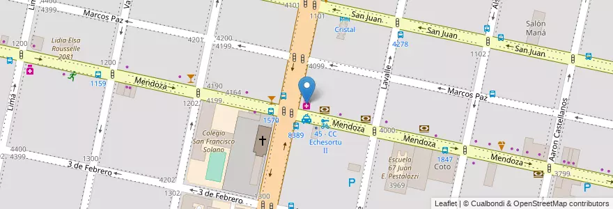 Mapa de ubicacion de La Fe en アルゼンチン, サンタフェ州, Departamento Rosario, Municipio De Rosario, ロサリオ.