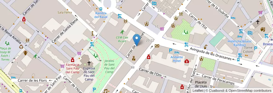 Mapa de ubicacion de La fede.cat en Espagne, Catalogne, Barcelone, Barcelonais, Barcelone.
