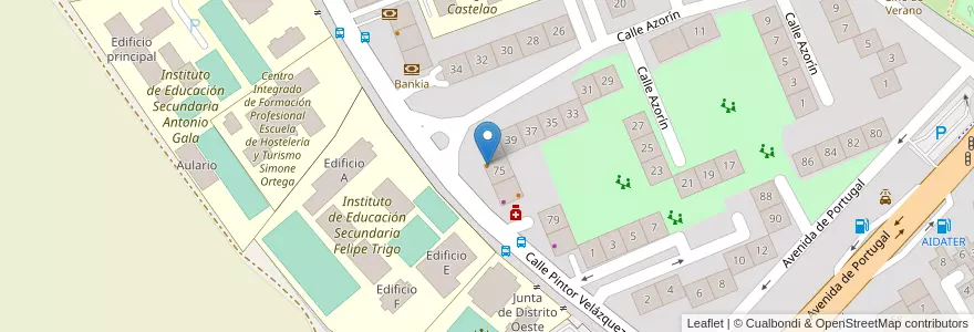 Mapa de ubicacion de La Feria en Испания, Мадрид, Мадрид, Área Metropolitana De Madrid Y Corredor Del Henares, Móstoles.