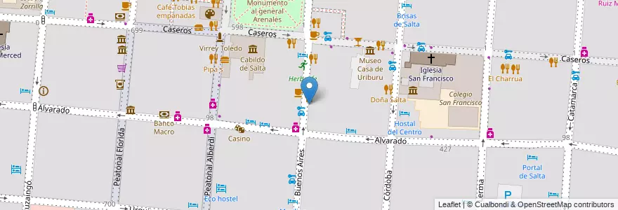 Mapa de ubicacion de La Feria del Libro en アルゼンチン, サルタ州, Capital, Municipio De Salta, Salta.