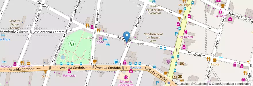 Mapa de ubicacion de La Ferreteria, Recoleta en 阿根廷, Ciudad Autónoma De Buenos Aires, Comuna 2, 布宜诺斯艾利斯.