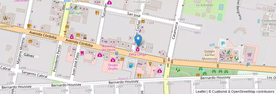 Mapa de ubicacion de La Fiambrería en الأرجنتين, سانتا في, Departamento Rosario, Municipio De Funes, Funes.