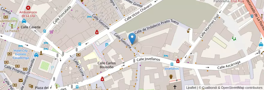 Mapa de ubicacion de La Finca Sidrería Agrobar en اسپانیا, آستوریاس, آستوریاس, Oviedo.