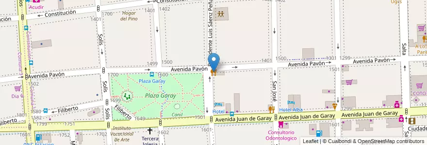 Mapa de ubicacion de La Fira, Constitucion en Argentinië, Ciudad Autónoma De Buenos Aires, Comuna 1, Buenos Aires.