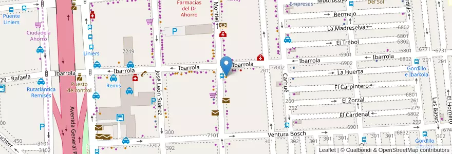 Mapa de ubicacion de La Florida, Liniers en Argentinië, Ciudad Autónoma De Buenos Aires, Comuna 9, Buenos Aires.