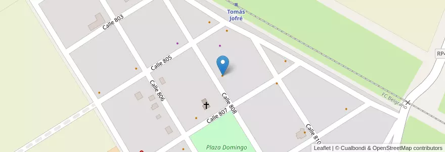 Mapa de ubicacion de La Florinda en Argentine, Province De Buenos Aires, Partido De Mercedes.