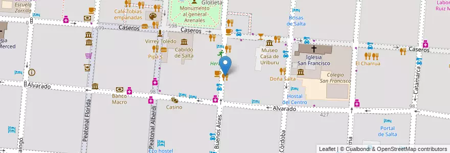 Mapa de ubicacion de La Fogata en Arjantin, Salta, Capital, Municipio De Salta, Salta.