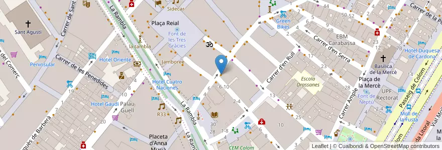 Mapa de ubicacion de La Fonda en Испания, Каталония, Барселона, Барселонес, Барселона.