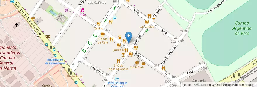 Mapa de ubicacion de La Fonda del Polo, Palermo en آرژانتین, Ciudad Autónoma De Buenos Aires, Buenos Aires, Comuna 14.