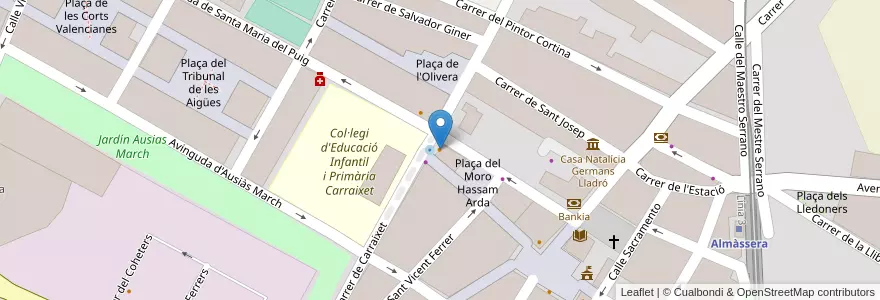 Mapa de ubicacion de La Font en スペイン, バレンシア州, València / Valencia, L'Horta Nord, Almàssera.
