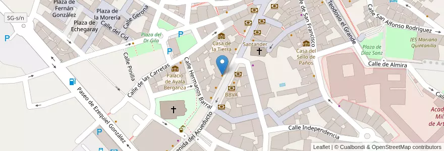 Mapa de ubicacion de La Fontana en Espanha, Castela E Leão, Segovia, Segovia.