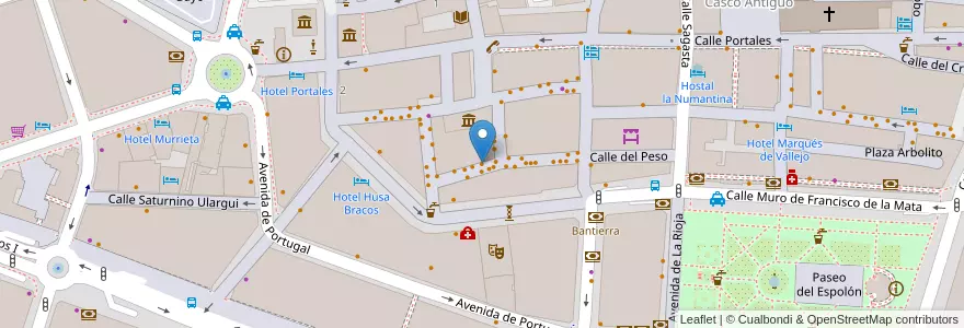 Mapa de ubicacion de La Fontana en スペイン, ラ・リオハ州, La Rioja, Logroño.