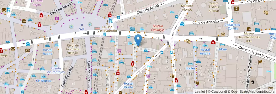 Mapa de ubicacion de La Fontana de Oro en Испания, Мадрид, Мадрид, Área Metropolitana De Madrid Y Corredor Del Henares, Мадрид.