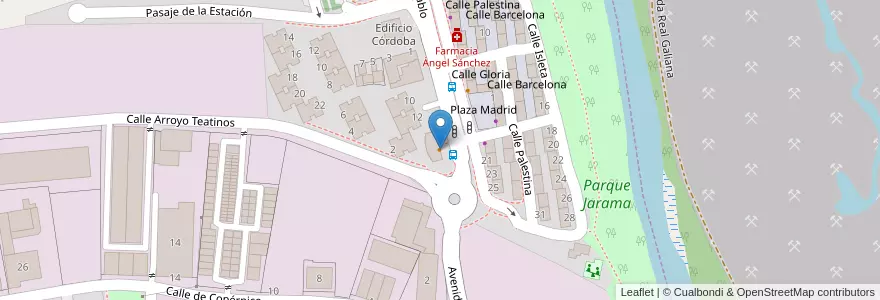 Mapa de ubicacion de La Fragata en Spanien, Autonome Gemeinschaft Madrid, Autonome Gemeinschaft Madrid, Área Metropolitana De Madrid Y Corredor Del Henares, San Fernando De Henares, Coslada.