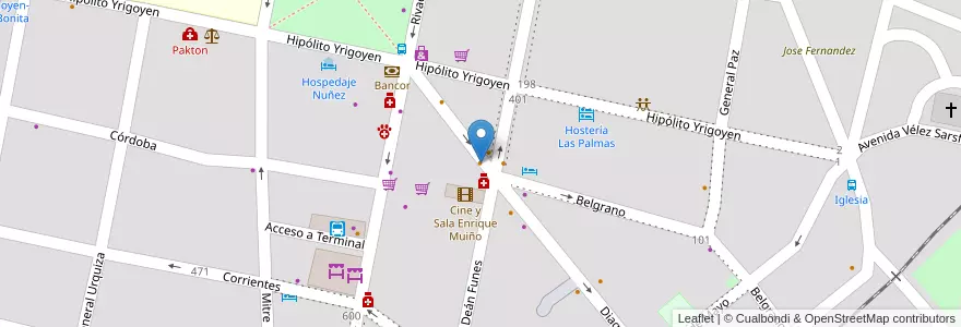 Mapa de ubicacion de la fresh’s en Argentina, Córdoba, Departamento Punilla, Pedanía Dolores, Municipio De Capilla Del Monte, Capilla Del Monte.