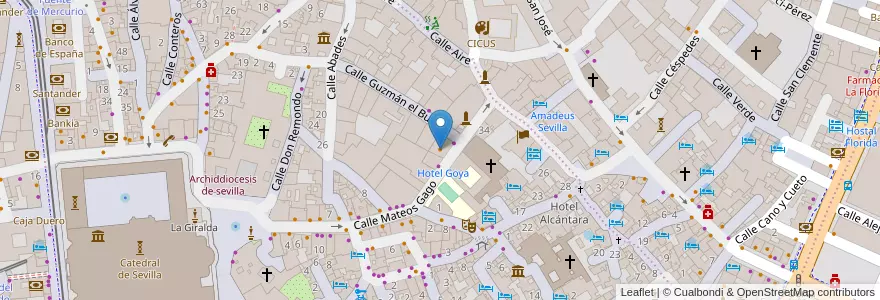 Mapa de ubicacion de La Fresquita en スペイン, アンダルシア州, Sevilla, セビリア.
