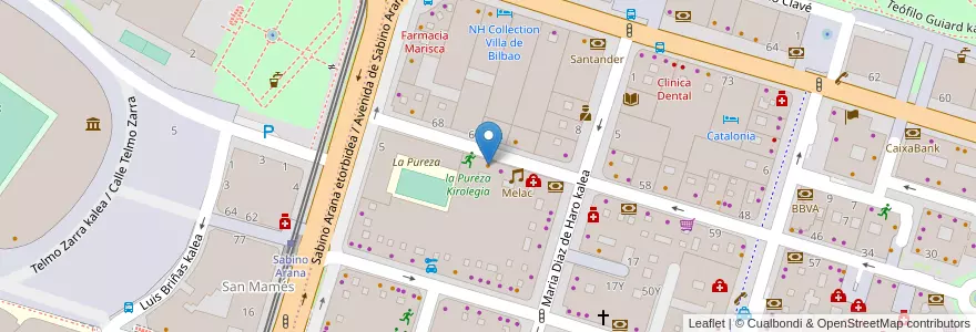 Mapa de ubicacion de La Galea en 西班牙, 巴斯克, 比斯开, Bilboaldea, 毕尔巴鄂.