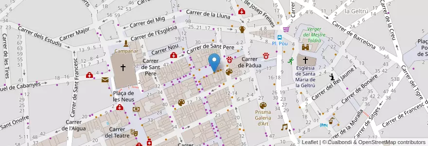 Mapa de ubicacion de La Galeria en 西班牙, Catalunya, Barcelona, Garraf, Vilanova I La Geltrú.