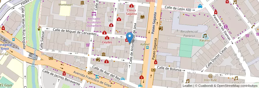 Mapa de ubicacion de La Galería en Espanha, Aragão, Saragoça, Zaragoza, Saragoça.