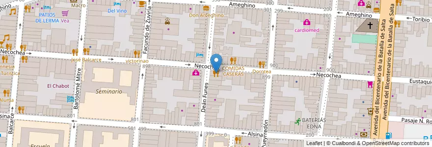 Mapa de ubicacion de La GANADERA en Arjantin, Salta, Capital, Municipio De Salta, Salta.