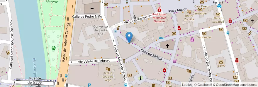 Mapa de ubicacion de La Garrocha en España, Castilla Y León, Valladolid, Valladolid.
