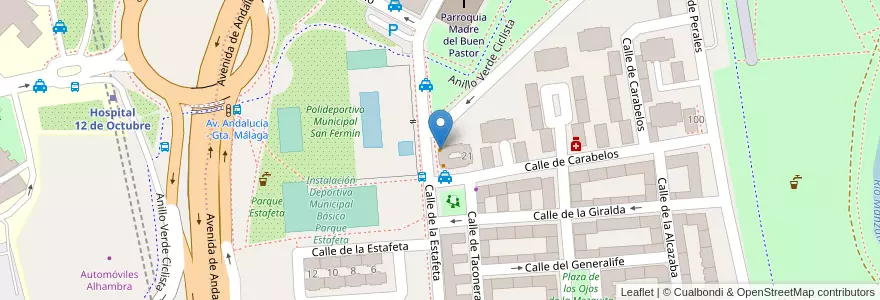 Mapa de ubicacion de La Gastroteca de Peláez en Spanien, Autonome Gemeinschaft Madrid, Autonome Gemeinschaft Madrid, Área Metropolitana De Madrid Y Corredor Del Henares, Madrid.