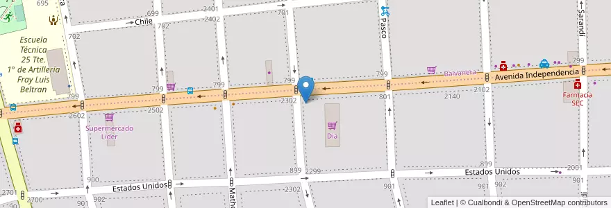 Mapa de ubicacion de La Gata Alegría, San Cristobal en アルゼンチン, Ciudad Autónoma De Buenos Aires, Comuna 3, ブエノスアイレス.