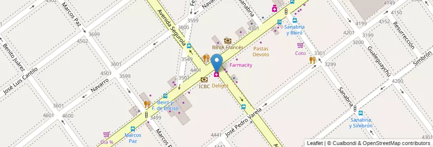 Mapa de ubicacion de La Gata, Villa Devoto en الأرجنتين, Ciudad Autónoma De Buenos Aires, Buenos Aires, Comuna 11.
