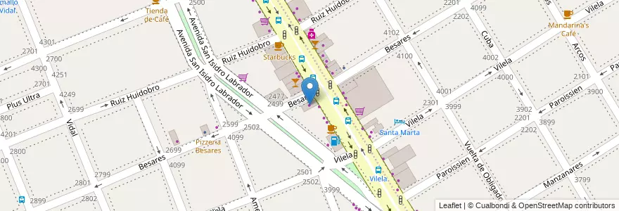 Mapa de ubicacion de La Gauchita, Saavedra en アルゼンチン, Ciudad Autónoma De Buenos Aires, ブエノスアイレス, Comuna 13.
