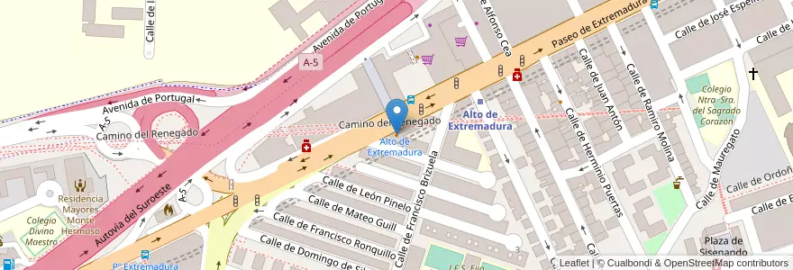 Mapa de ubicacion de La Gloria en Espanha, Comunidade De Madrid, Comunidade De Madrid, Área Metropolitana De Madrid Y Corredor Del Henares, Madrid.