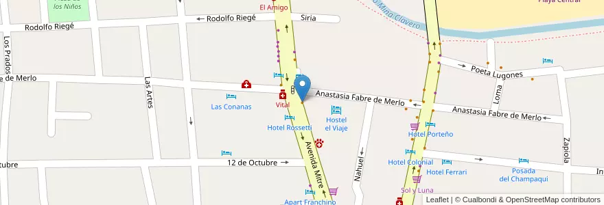 Mapa de ubicacion de La Gota de Grasa en Argentinien, Provinz Córdoba, Departamento San Alberto, Pedanía Tránsito, Mina Clavero, Municipio De Mina Clavero.