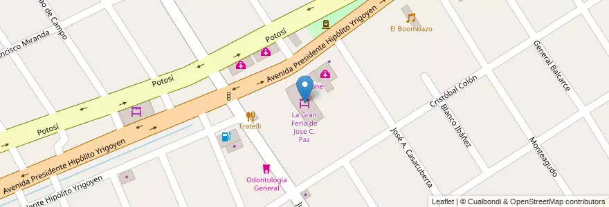 Mapa de ubicacion de La Gran Feria de Jose C. Paz en Argentinië, Buenos Aires, Partido De José C. Paz.
