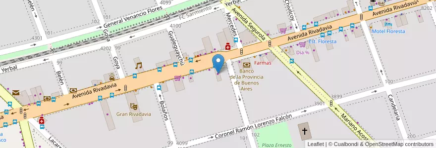 Mapa de ubicacion de La Gran Rivadavia en Argentina, Ciudad Autónoma De Buenos Aires, Buenos Aires, Comuna 10.