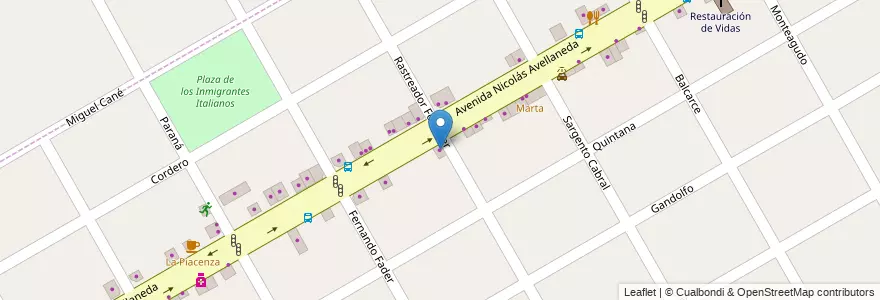 Mapa de ubicacion de La Granja en Argentinië, Buenos Aires, Partido De San Fernando, Victoria.