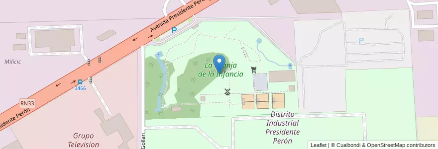 Mapa de ubicacion de La Granja de la Infancia en Аргентина, Санта-Фе, Departamento Rosario, Municipio De Rosario, Росарио.